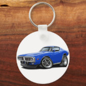 1973-74-lade: blauwe auto sleutelhanger (Voorkant)