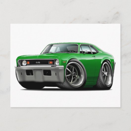 1973-74 Nova Green Car Briefkaart (Voorkant)