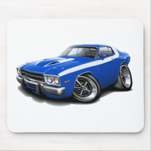 1973-74 Roadrunner Blue-White Car Muismat