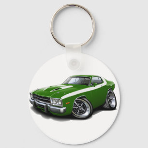 1973-74 Roadrunner Green-White Car Sleutelhanger