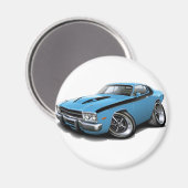 1973-74 Roadrunner LT Blauw-Zwart Auto Magneet (Voorkant / Achterkant)