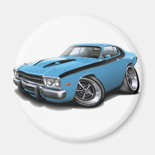1973-74 Roadrunner Lt Blue-Black Car Magneet