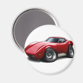 1973-76 Corvette Red Car Magneet (Voorkant / Achterkant)