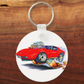 1973-76 Corvette Red Car Sleutelhanger (Voorkant)