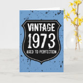 1973 Âgé à la perfection Carte de voeux d'annivers (Fleur jaune)