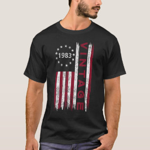 1973 Amerikaanse vlag 40e verjaardag 40 jaar T-shirt