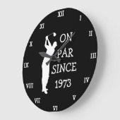 1973 Golfer Verjaardag 50e grappige Seventy Par Grote Klok (Hoek)