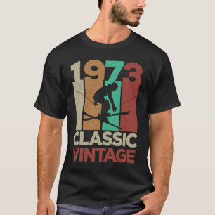 1973 Klassieke Skiing 50th Birthday T-shirt