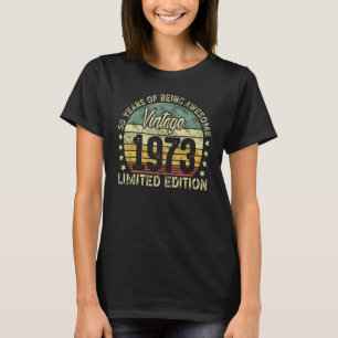 1973 Limited Edition 50 jaar oude Retro 50t T-shirt