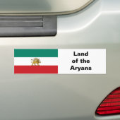 1973 Oude Perzische Iraanse vlag Bumpersticker (Op auto)
