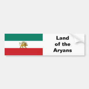 1973 Oude Perzische Iraanse vlag Bumpersticker