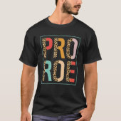 1973 Pro Roe Pro Choice Feminist Leopard Retro T-shirt (Voorkant)