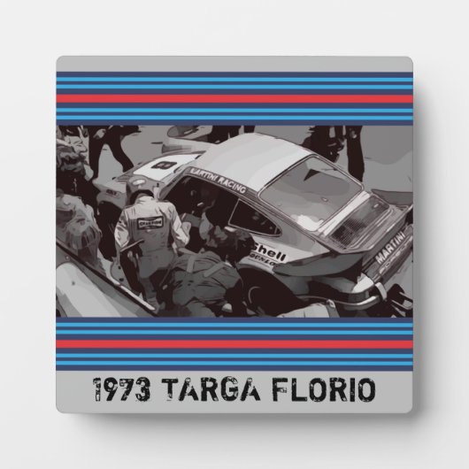 1973 RACING Tafelblad Plaque met Ezel Fotoplaat (Voorkant)