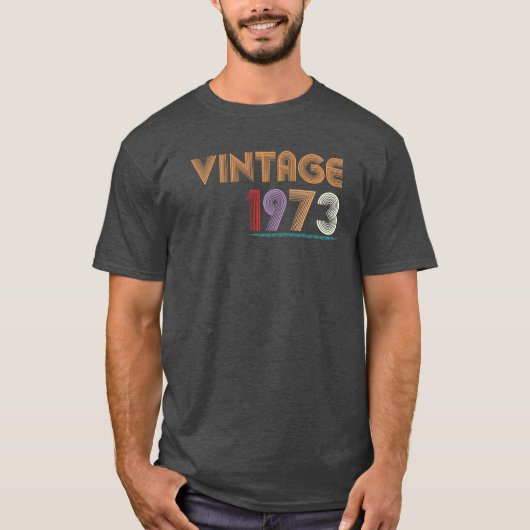  1973 Retro 50th Birthday Gift T-shirt (Voorkant)