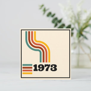 1973 Retro Vintage Poster Verjaardag of reünie Bedankkaart