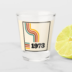1973 Retro Vintage Poster Verjaardag of reünie Shot Glas
