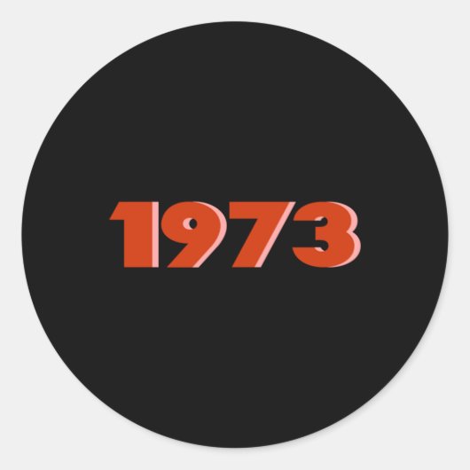1973 RONDE STICKER (Voorkant)