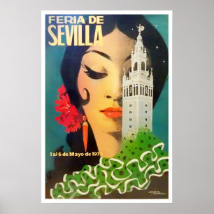 1973 Sevilla Spanje Feria de Sevilla  Poster