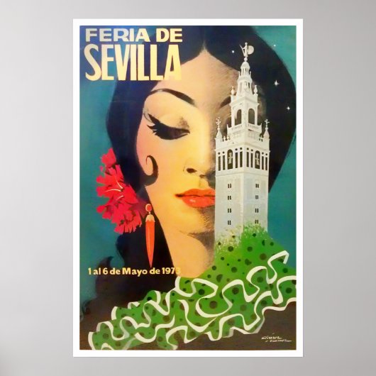 1973 Sevilla Spanje Feria de Sevilla  Poster (Voorkant)