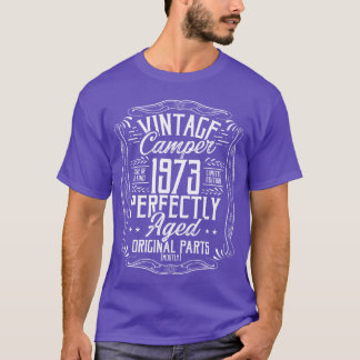 1973 Verjaardag Idee Camper Scout Kamperen 1973 jo T-shirt