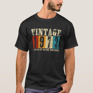 1973 Verjaardag Vintage 49e Verjaardag 50 jaar T-shirt