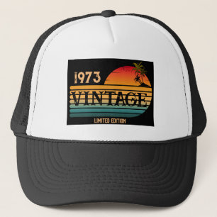 1973 vintage aangepaste geboortejaar verjaardag trucker pet