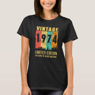  1974 48 jaar oud 48e verjaardag t-shirt