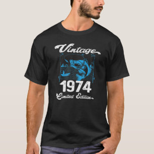 1974 48 jaar oude Gevist vissers Birthda T-shirt
