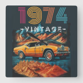 1974 coole auto vierkante klok (Voorkant)
