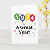 1974: een grote jaardag kaart (Gele Bloem)