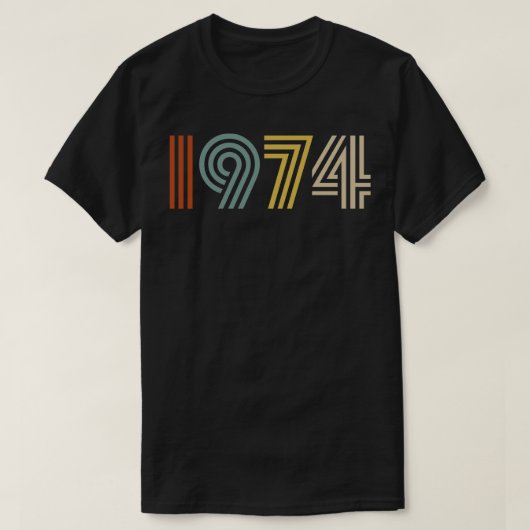 1974 Geboortejaar Retro Style 1 T-shirt (Design voorkant)
