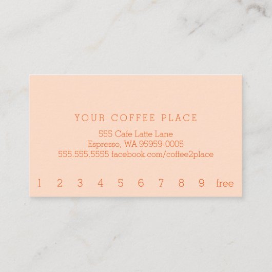 1974 Gradiënt Minimal Loyalty Coffee Punchcard (Achterkant)