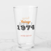  1974 Limited Edition 50th Birthday Gift Glas (Achterkant)