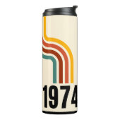 1974 Retro thermische getumbler Thermosbeker (Gedraaid links)