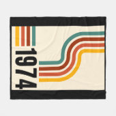 1974 Retro Vintage Poster Fleece Blanket (Voorkant (Horizontaal))
