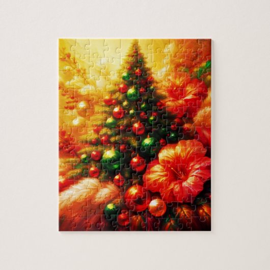 1974 Style Decorated Christmas Tree Legpuzzel (Verticaal)