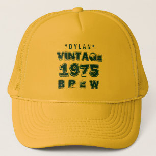 1975 40th of Any Birthday  BREW Gold J30BZ Trucker Pet