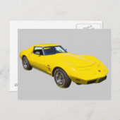 1975 Corvette Stingray Sportauto Briefkaart (Voorkant / Achterkant)