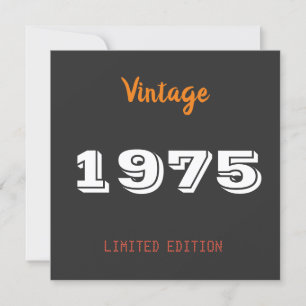 1975 Limited Edition 50th Birthday Gift Kaart
