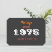  1975 Limited Edition 50th Birthday Kaart (Staand voorkant)