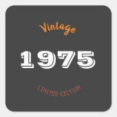  1975 Limited Edition 50th Birthday Sticker (Voorkant)