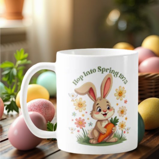 1975 Mug de café Retro Spring Bunny