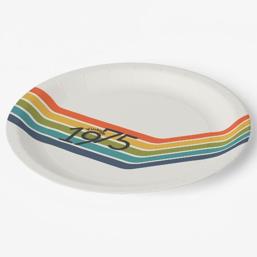 1975 Retro Design papier borden Papieren Bordje (Gekanteld)