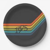 1975 Retro Design papier borden Papieren Bordje (Voorkant)