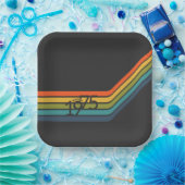  1975 Retro Design papier borden Papieren Bordje (Feest)