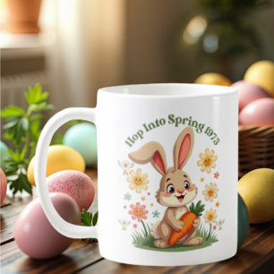 1975 Retro Spring Bunny Coffee mok