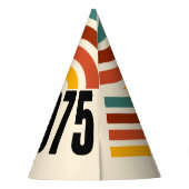  1975 Retro Stripe Party Pet Feesthoedjes (Achterkant)