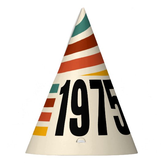  1975 Retro Stripe Party Pet Feesthoedjes (Links)