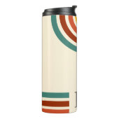 1975 Retro Stripe Regenboog Thermosbeker (Gedraaid links)