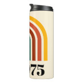 1975 Retro Stripe Regenboog Thermosbeker (Geroteerd rechts)